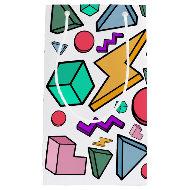 80s Aesthetic Vintage Retro Small Gift Bag (Front)