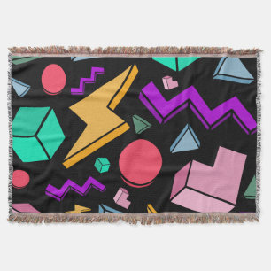 80s Aesthetic Vintage Retro Throw Blanket