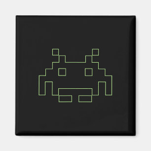 80s Arcade Game Retro Space Alien Invaders Gamer  Magnet