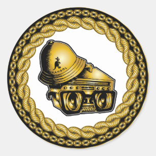 "80's Baby-Johnny 5" Sticker. Classic Round Sticker