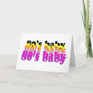  80's Baby Retro Groovy Design Proud 80s Gen X Card