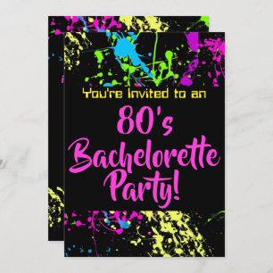 80s Bachelorette Party Invitation