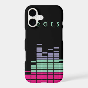 80s beat music wave vintage art teal pink purple