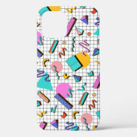 80s Bright Chequered: Vintage Geometric.