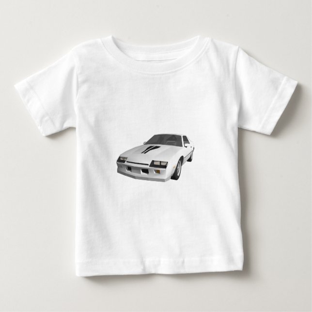 80's Camaro Sports Car: 3D Model: Baby T-Shirt (Front)
