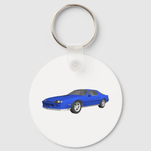 80's Camaro Sports Car: 3D Model: Key Ring
