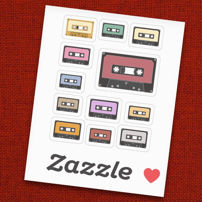 80s Cassette Tape Stickers Set (80s Cassette Tape Stickers Set)