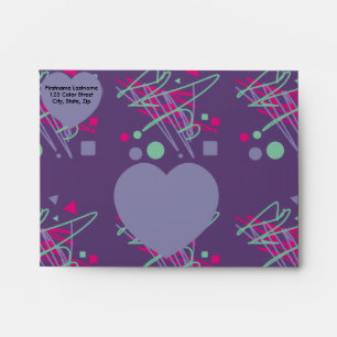 80s chic eighties colours splash medley art girl envelopes