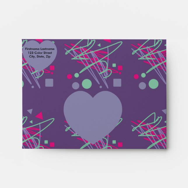 80s chic eighties colours splash medley art girl envelopes (Front)