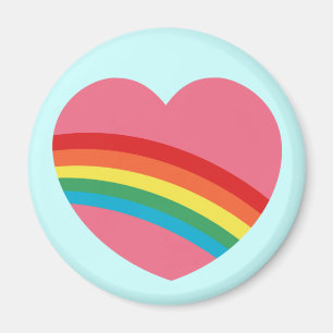 80s Chunky Rainbow Heart Magnet