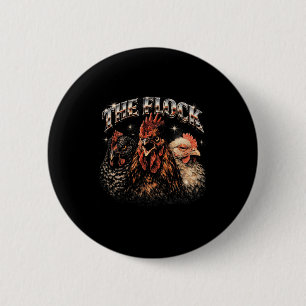 80s Ckyard Chicken Lover Heavy-metal Rock Music Vi 6 Cm Round Badge