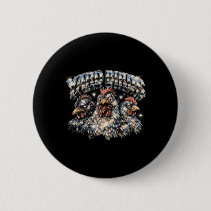80s Ckyard Chicken Lover Heavy-metal Rock Music Vi 6 Cm Round Badge