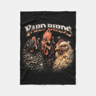 80s Ckyard Chicken Lover Heavy-metal Rock Music Vi Fleece Blanket