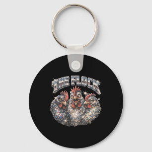 80s Ckyard Chicken Lover Heavy-metal Rock Music Vi Key Ring