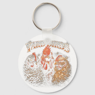 80s Ckyard Chicken Lover Heavy-metal Rock Music Vi Key Ring