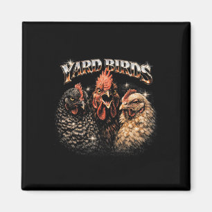 80s Ckyard Chicken Lover Heavy-metal Rock Music Vi Magnet