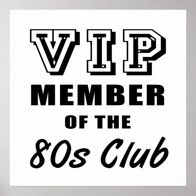 80's Club Birthday Poster (Front)