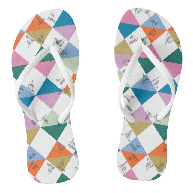 80's colourful triangles thongs (Footbed)
