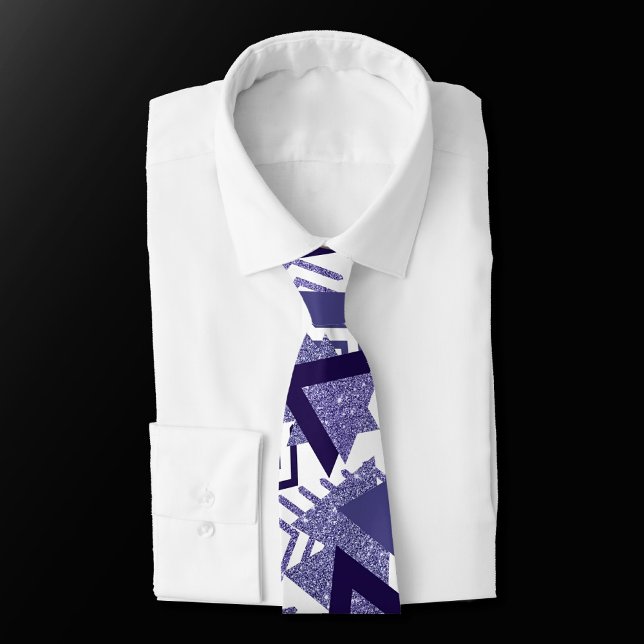 80s Cool Abstract | Purple Passion Shapes Pattern Tie (Creator Uploaded)