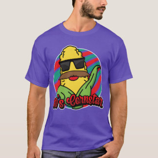 80s Cornstar Eigthies Funny Mustache Corn vintage T-Shirt