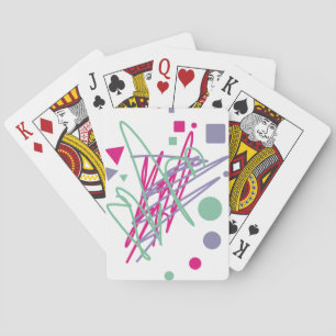 80s design eighties vintage splash medley art playing cards