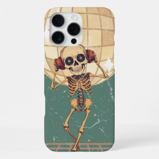 80s Disco Party Dancing Skeleton Music Gift iPhone 16 Pro Max Case
