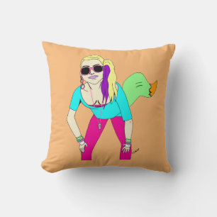 80s foxy girl cushion