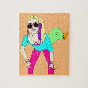 80s foxy girl jigsaw puzzle