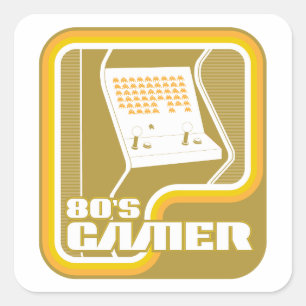 80's Gamer Square Sticker