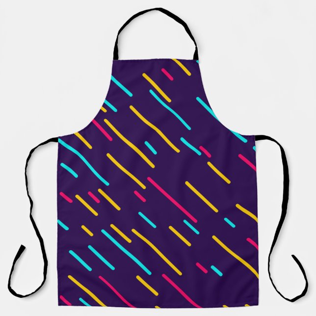 80s Geometric Art Pattern Geometric Photography Ge Apron (Front)