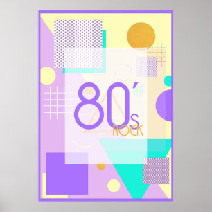 80s geometric design poster