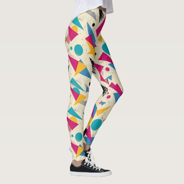 80s Geometric Pattern Leggings (Right)