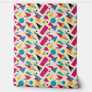 80s Geometric Pattern Wallpaper