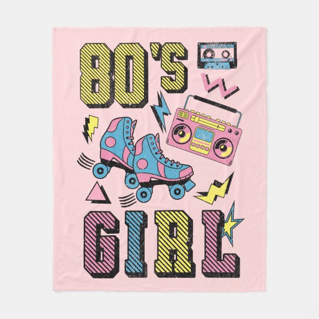 80's Girl Fleece Blanket (Front)