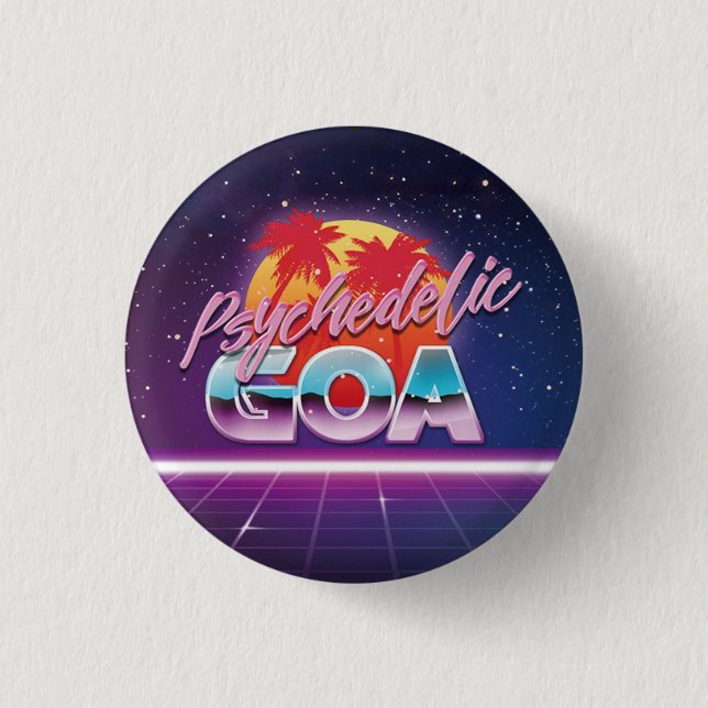 80s GOA 3 Cm Round Badge (Front)