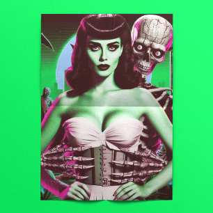 80s Horror VHS Girl Tissue Paper