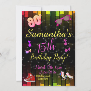 80's Invitation, Back to the 80's, Any Age, Invitation