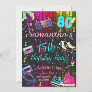 80's Invitation, Back to the 80's, Any Age, Invitation