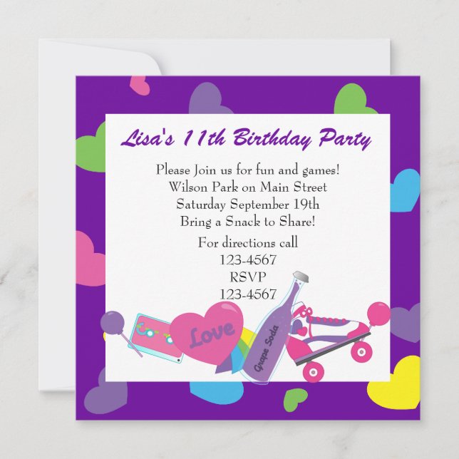 80's Line-Up Invitation (Front)