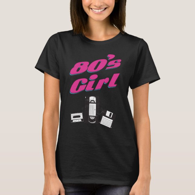 80s look theme party costume outfit T-Shirt (Front)