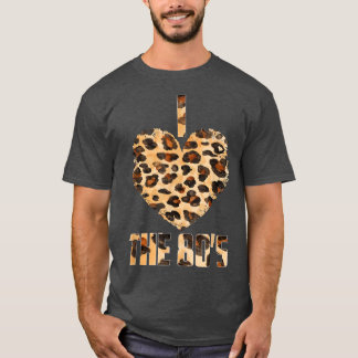 80s Love Disco Music Leopard Heart T-Shirt