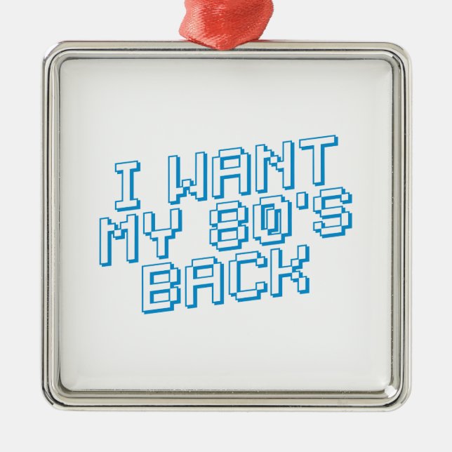 80s Lover Metal Ornament (Front)