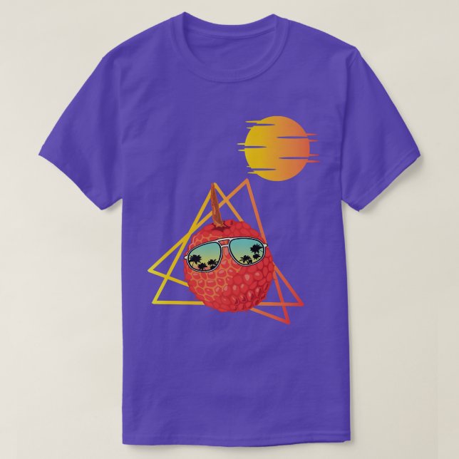 80s Lychee Retro Apparel Litchi Chinensis Fruit Lo T-Shirt (Design Front)