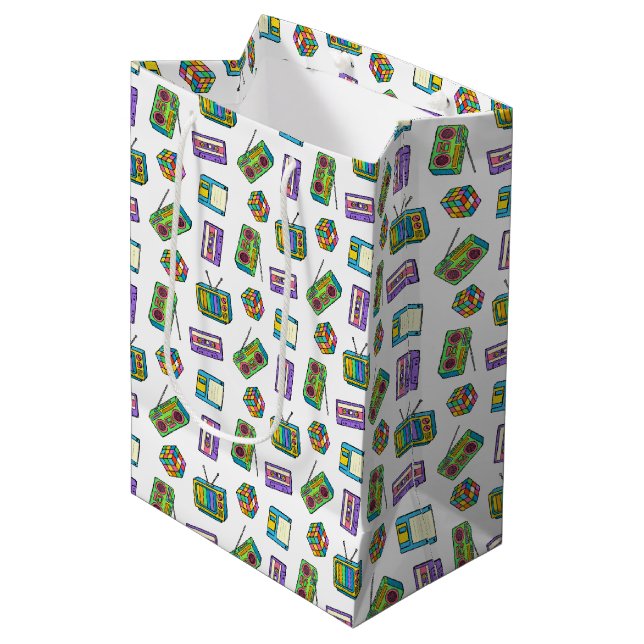 80's medium gift bag (Front Angled)