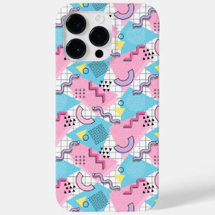 80's Memphis Active Pink Light Blue Case-Mate iPhone 14 Pro Max Case