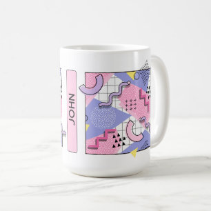 80's Memphis Active Pink Lilac Coffee Mug