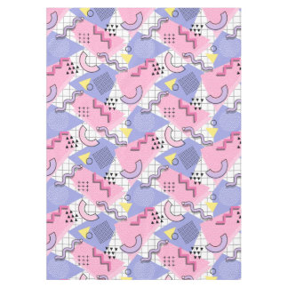 80's Memphis Active Pink Lilac Tablecloth