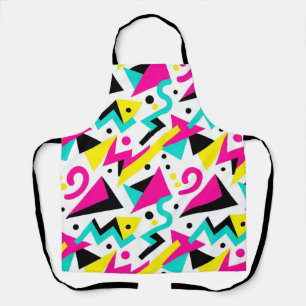 80s Memphis Geometric Pattern Apron