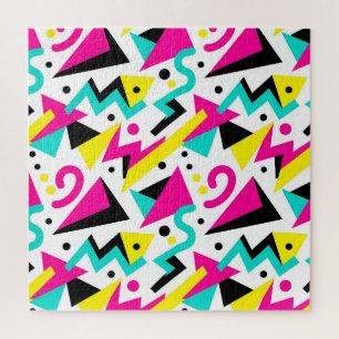 80s Memphis Geometric Pattern Jigsaw Puzzle