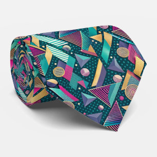 80s Memphis Style Pattern Necktie